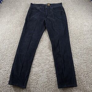 Vintage J Crew Pants Mens 32 Blue‎ Slim Dark Navy Chino Corduroy Preppy Casual
